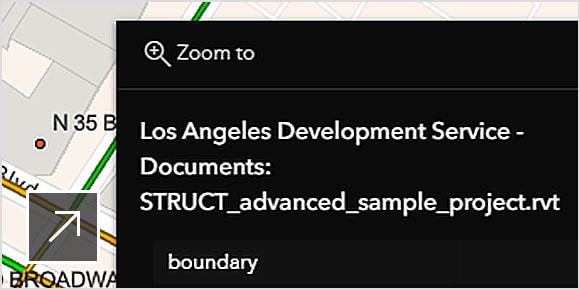 Project documentation and map view in a web app